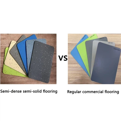 Ημι-πυκνό ημι-μασίφ δάπεδο VS κανονικό εμπορικό δάπεδο